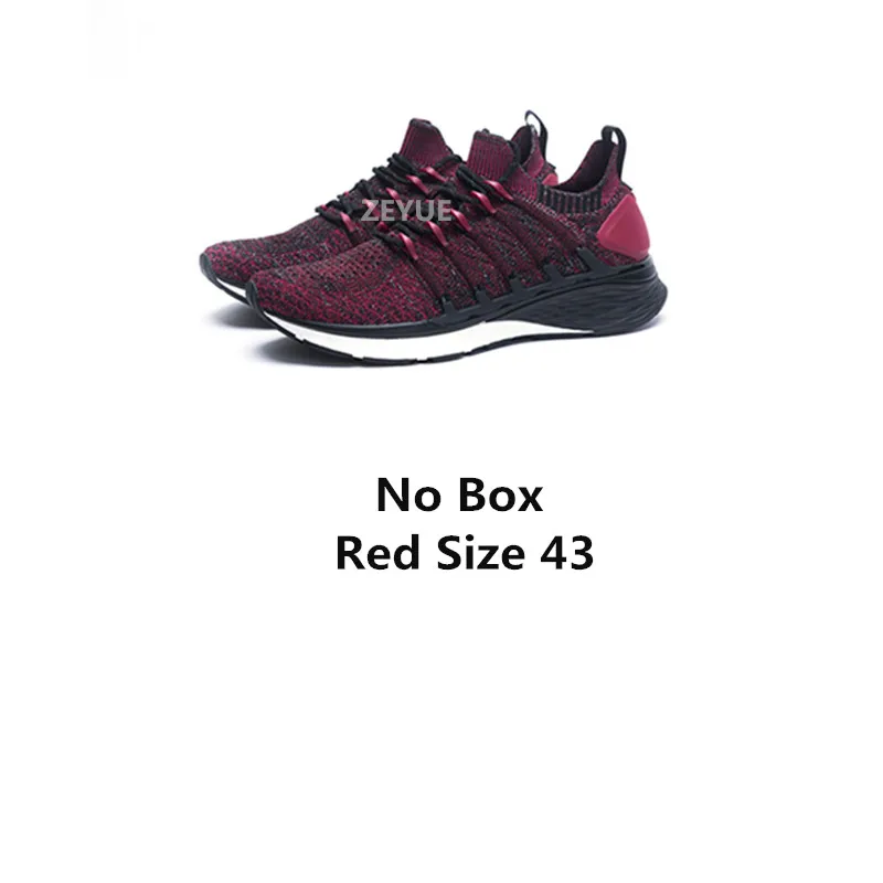 Red Without Box 43 Оригинальные кроссовки Mijia 3 Mi Mijia Shoes3 для мужчин, спортивная обувь для бега, композитная подошва, искусственная кожа, устойчивая поддержка, толстая стелька-губка - Цвет: Red Without Box 43
