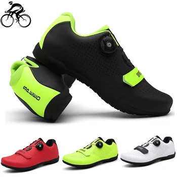 

Non-Locking Cycling Shoes Road Breathable Pro Mountain Bike Bicycle Ultralight Athletic Racing Men Sneakers Zapatos Ciclismo