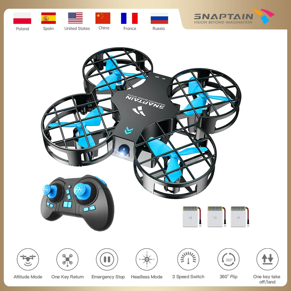 Mini Dron SNAPTAIN HH23HQ para chico s, cuadricóptero RC Nano, mantenimiento de altitud, modo sin cabeza, 3D, Flip de regreso con una sola tecla de velocidad, Dron RC para chico