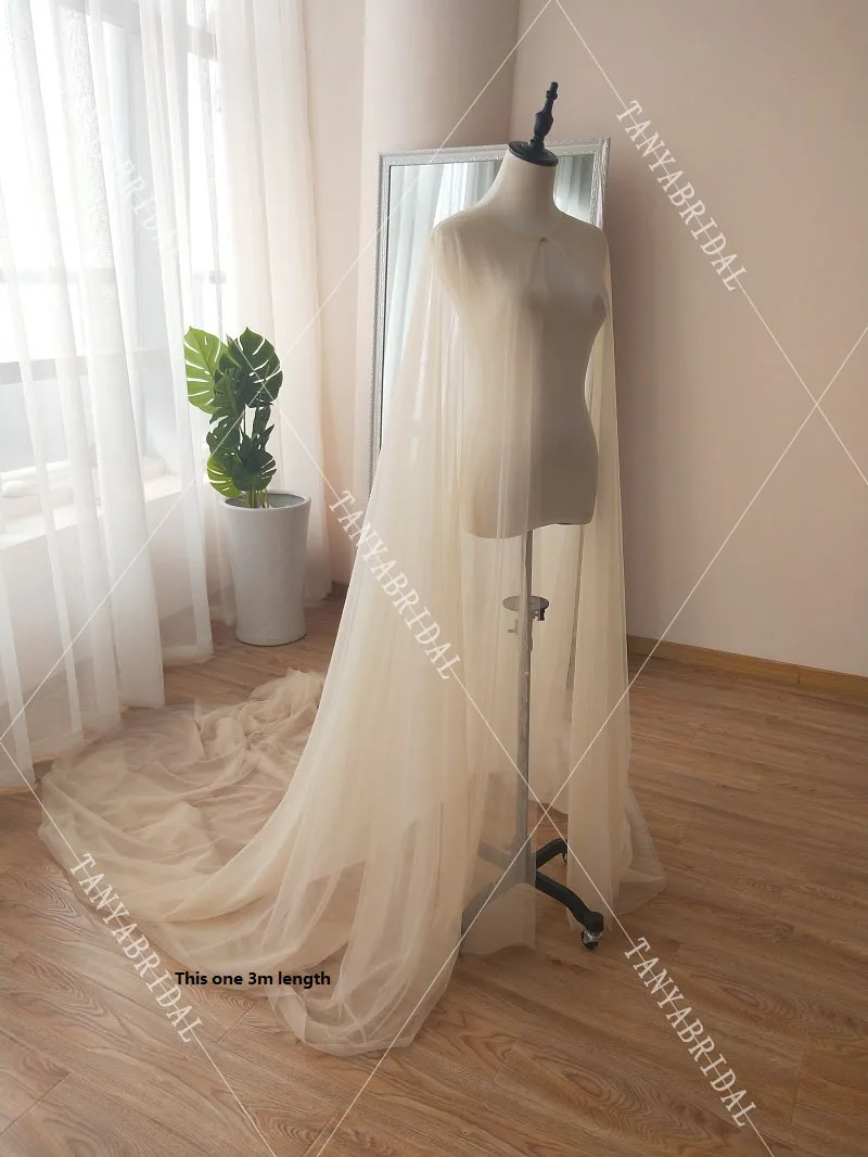 Черная накидка для свадьбы, двухслойная Тюлевая накидка, длина 2 м, аксессуары для косплея, одежда для Хэллоуина, недорогая Свадебная шаль ZJ019