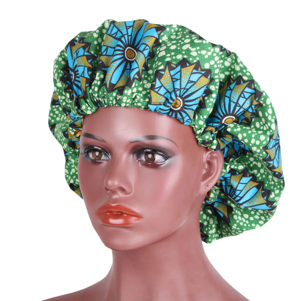 

African Print Turban Inner Satin Bonnet National Style Turbantes for Women