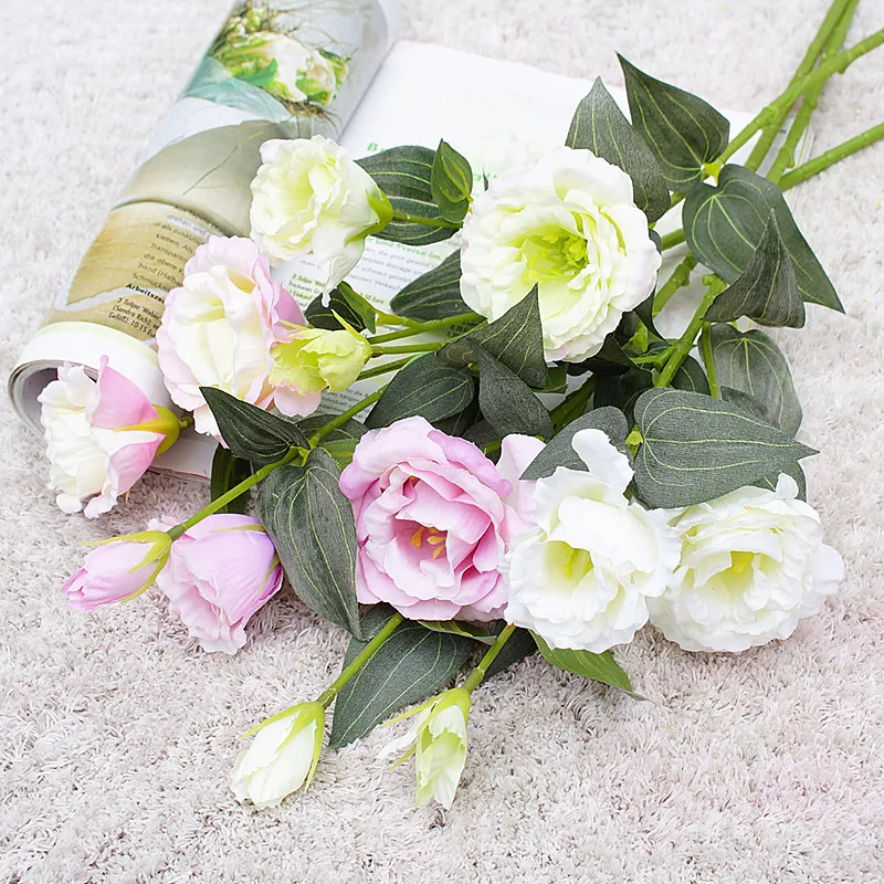 1 комплект вазы для домашнего декора Букет пионов декоративные цветы для скрапбукинга рукоделие Кашпо с рисунком искусственные растения