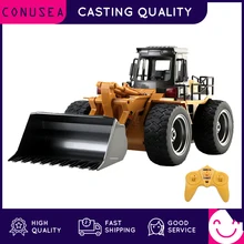 Huina 1:18 rc caminhão bulldozer caterpillar liga trator modelo de engenharia carros escavadeira 2.4g carro controlado por rádio brinquedos para meninos