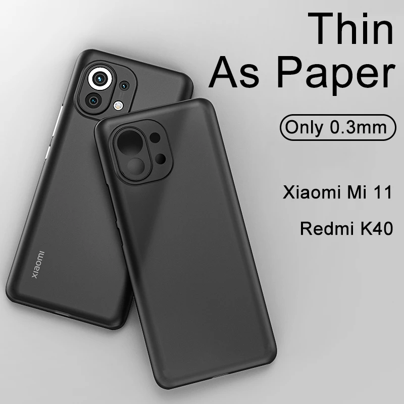 iphone 11 Pro Max  silicone case Luxury 0.3mm Ultra Thin Matte Phone Case For Xiaomi Mi 11 Transparent PP Hard Cover Case For Xiaomi 11 Redmi K40 Pro Translucent cool iphone 11 Pro Max cases