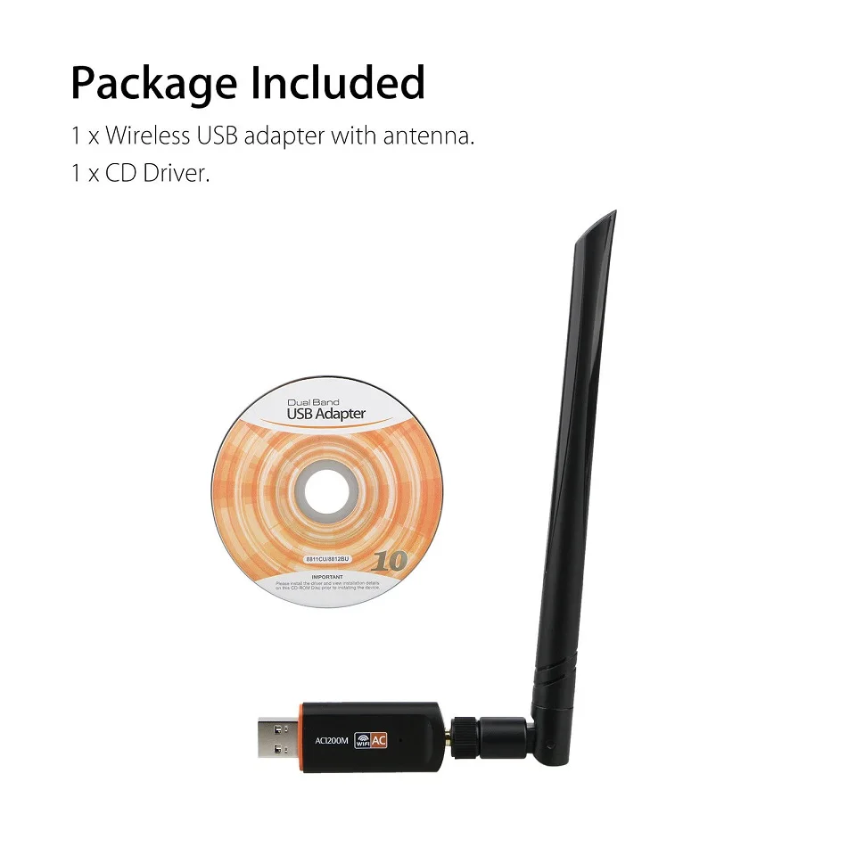 1200 Мбит/с USB беспроводной Wifi адаптер 5 ГГц 2,4 ГГц RTL8812BU Wifi антенна ключ сетевая карта для ноутбука Настольный ПК