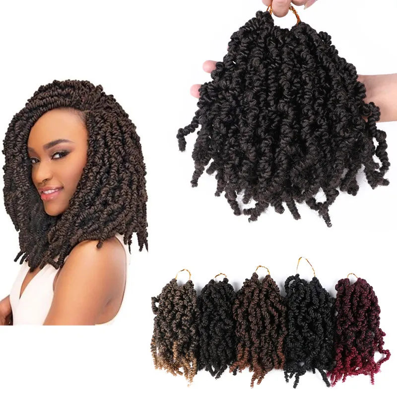 Pervado Hair 8 Short Pre Twisted Spring Twist Crochet Braids Pre Twisted Spring Twist Crochet Braids