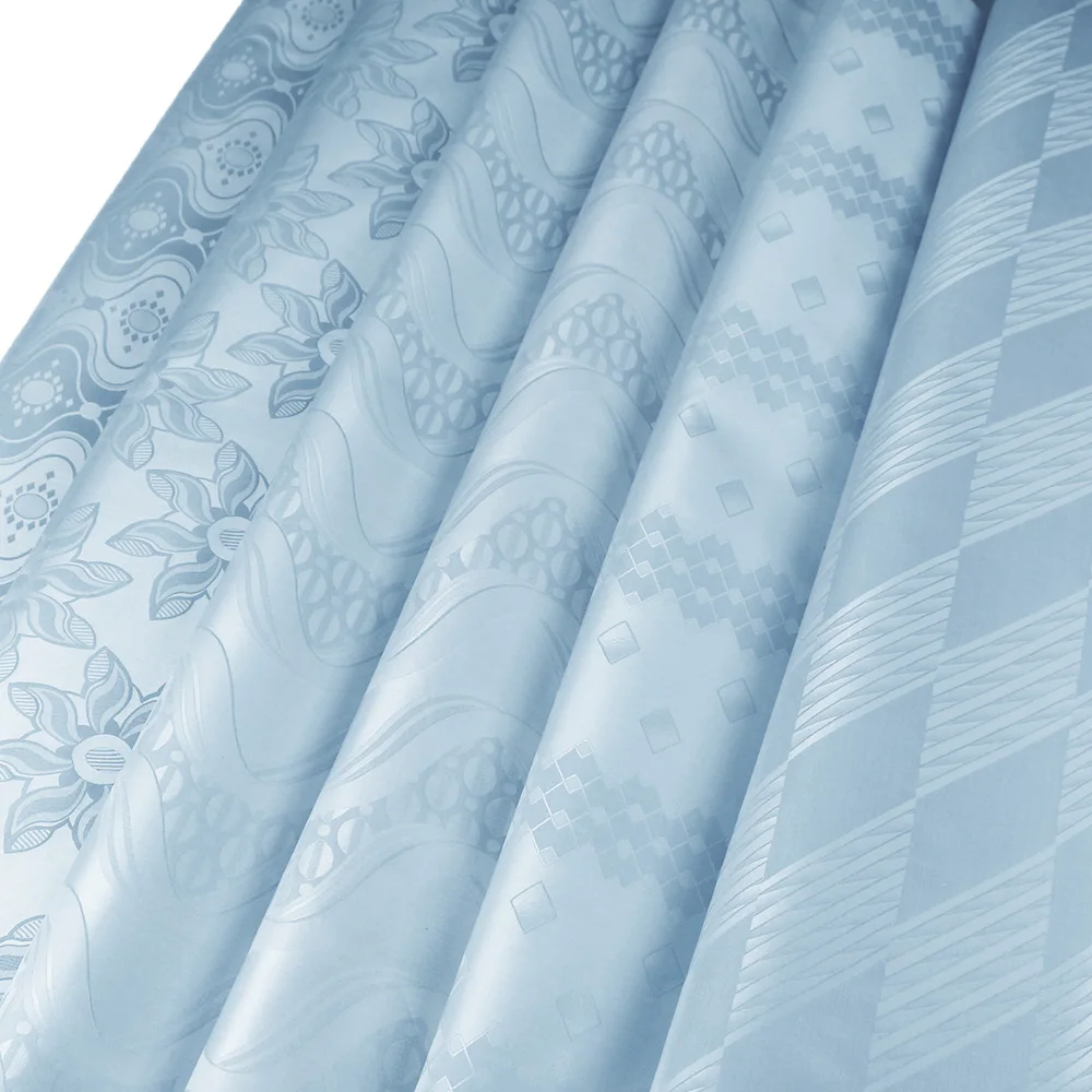 7-Light blue 160CM Feitex Базен Riche производитель хлопок жаккардовая ткань Getzner качество распродажа африканская морская парча Дамасская - Цвет: 7-Light blue 160CM