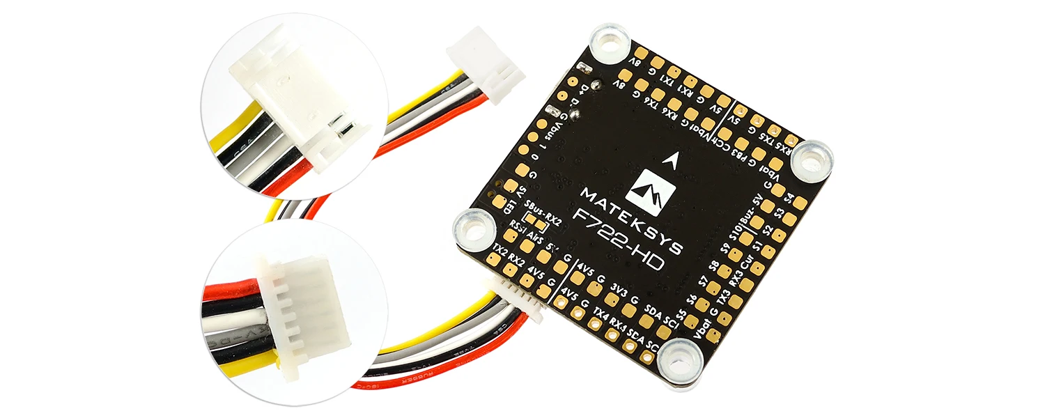 F722 полетный контроллер схема Контроллер полета MATEKSYS Matek F722- HD MPU6000 F7 3-8S для радиоуправляемого 