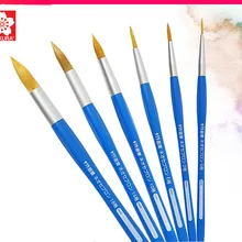 1 Набор, японская Сакура, NF6-P, акварельные кисти, нейлоновые волокна, круглые/плоские, специальное использование, для акварельной гуаши, акриловые, масляные краски