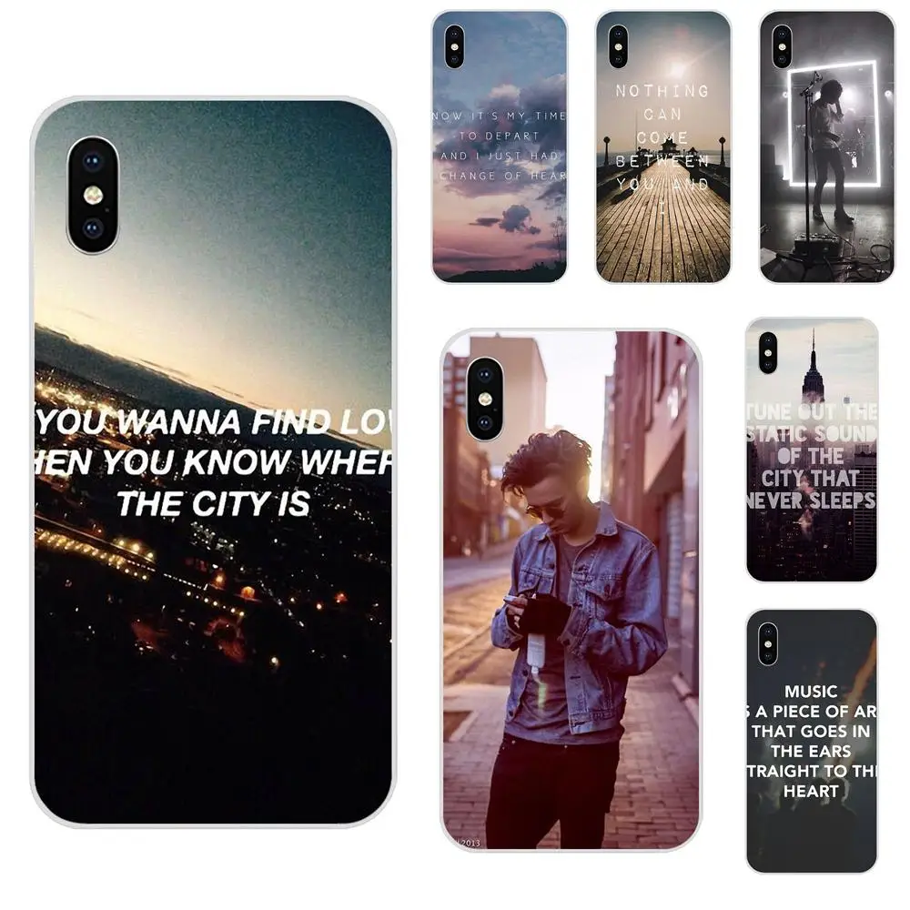 

Transparent TPU Cases Cover For Apple iPhone 4 4S 5 5C 5S SE 6 6S 7 8 Plus X XS Max XR The City 1975 Lyrics Tumblr