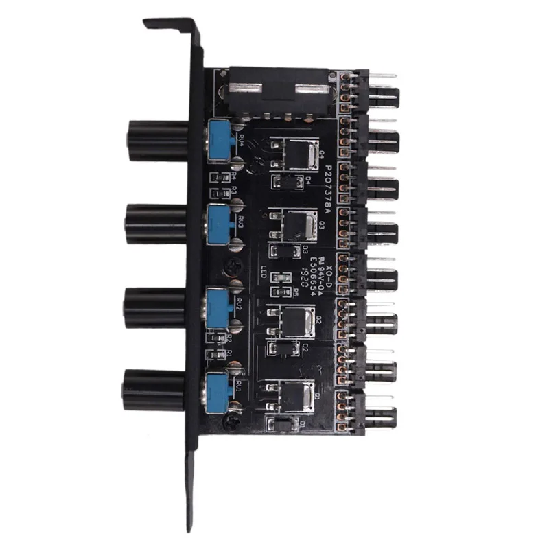 Контроллер скорости вентилятора PCI 12 В Molex 4pin или SATA 6 8 кулеров PWM 4 контактный