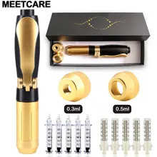 2in 1 arma de injeção meso hyaluron caneta 0.3ml & 0.5ml ouro ácido hialurônico caneta lábio filler injector nebulizador não invasivo cuidados com a pele