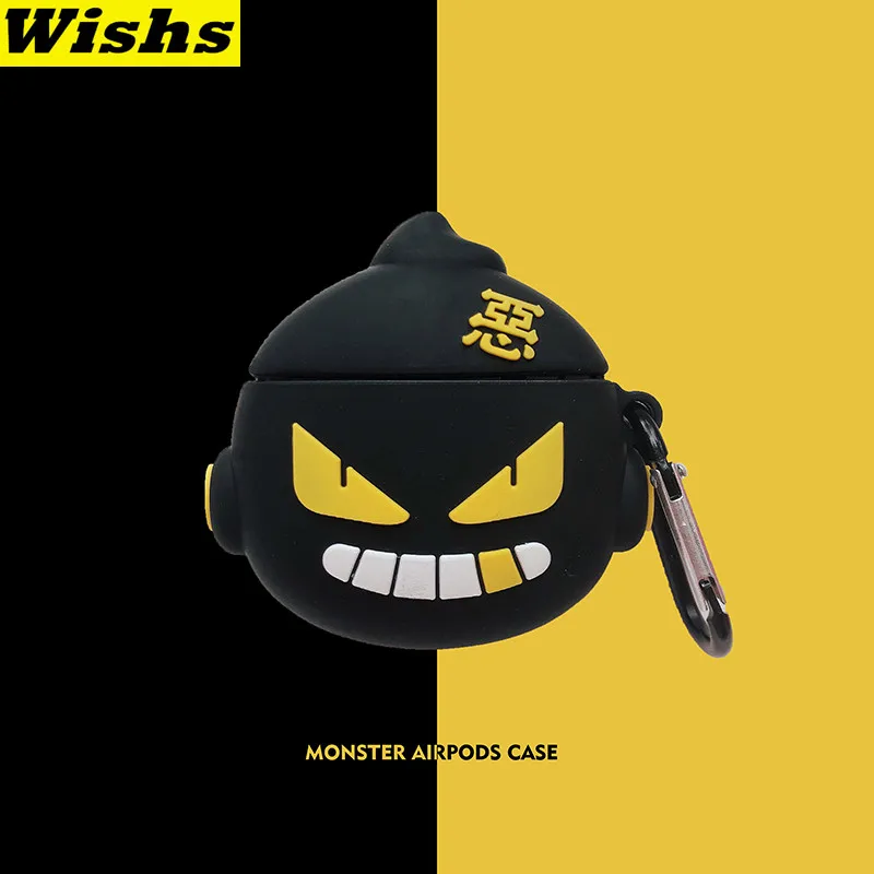 

Cartoon monster devil eyes Silicone case For Apple AirPods 1&2 Wireless Bluetooth Headset Accessories Charging Earphone Box case