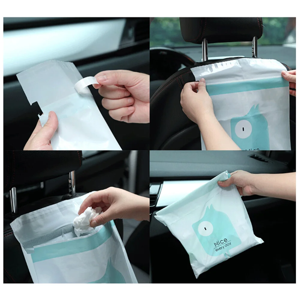 Sac poubelle auto-adhésif pour siège arrière de voiture, poubelle de  poulet, sac de rangement des ordures, bureau et cuisine, 15 pièces -  AliExpress