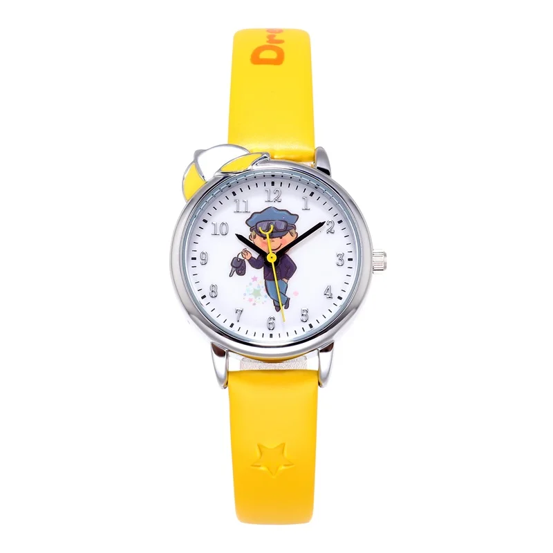 Synoke детские часы для мальчиков мультфильм Reloj De Ninos дети кожаный ремень синий милый мода маленькая девочка подарок часы