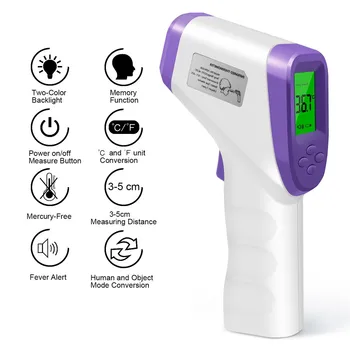 

Outdoor Non Contact Thermometer For Fever Forehead Infrared Thermometer Laser Gun Digital For Adults Baby Temperature Sensor