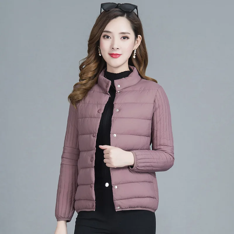 

Simple Short Fashion Warm Cotton Coat 2019 Autumn New Style Korean-style Stand Collar Long Sleeve Slim Fit Trend Elegant Cotton-
