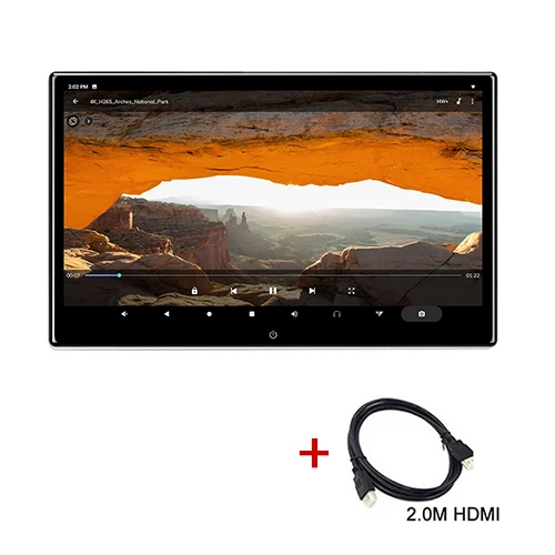 YAZH 12,5 ”ips Android 9,0 Pie Автомобильный подголовник монитор с 1920*1080 HD 4K видео fm-передатчик Bluetooth HDMI вход зеркальная связь - Цвет: 1X 2.0m HDMI Wires