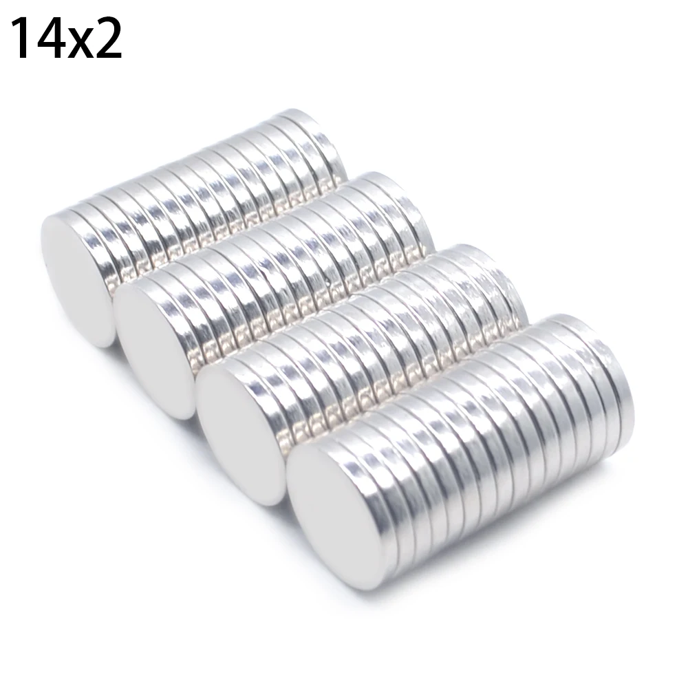 

500 pcs Neodymium diameter 14 mm X 2 mm strong magnets disk NdFeB rare earth for craft models refrigerator protruding magnet
