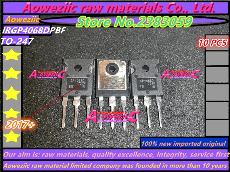 Aoweziic 2017 + 100% новая импортная оригинальная IRGP4068DPBF GP4068D к-247 IGBT МОП полевой транзистор 600 В 96A 330 Вт