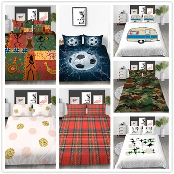 

Fashion Popular Duvet Cover Set with football car Bedding Set Single Double King Size with pillowcase of Bedding Supplies