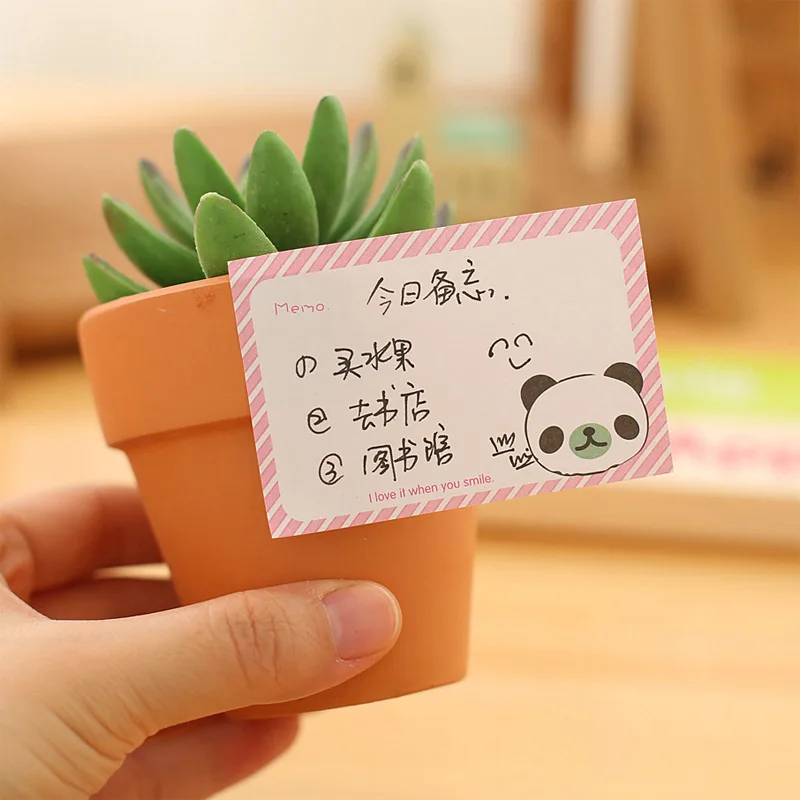 1 Pcs Adhesive Rilakkuma Stickers Molang Cartoon Kawaii Cute Memo Pad Sticky Notes Office School Supplies Stationery Notepad