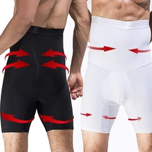 Мужские компрессионные Короткие трусы-боксеры с высокой талией, трусы с контролем живота, Утягивающие трусы, нижнее белье для похудения