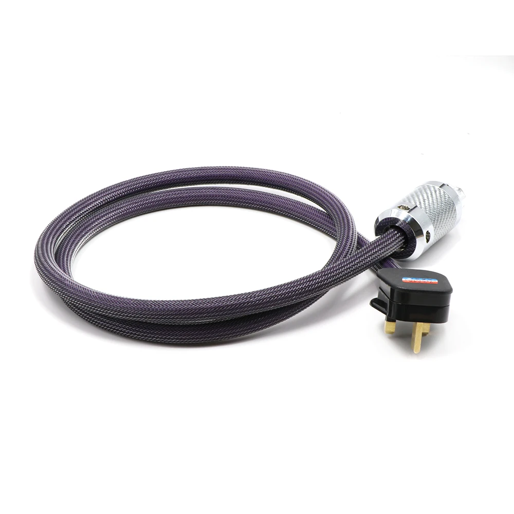 Premium UK Power Cable with Carbon Fiber IEC Plugs