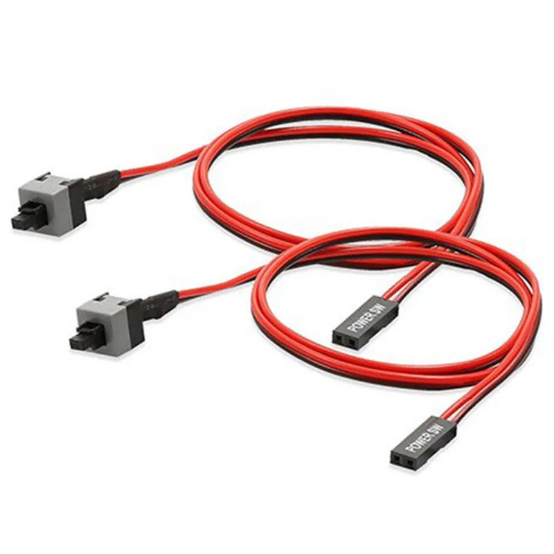 5PCS 50cm 2 Pin SW PC Power Cable On/Off Push Button  Computer Switch Wire