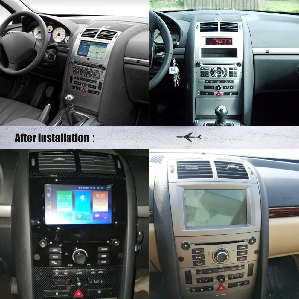 Автомагнитола 1 Din для Peugeot 407 2004 2010 мультимедийный проигрыватель на Android 10