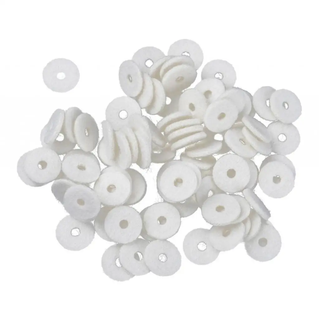 12mm Dia Piano Felt Front Rail Regulating Punchings Keyboard Balance Washers Repair Parts Pack of 90