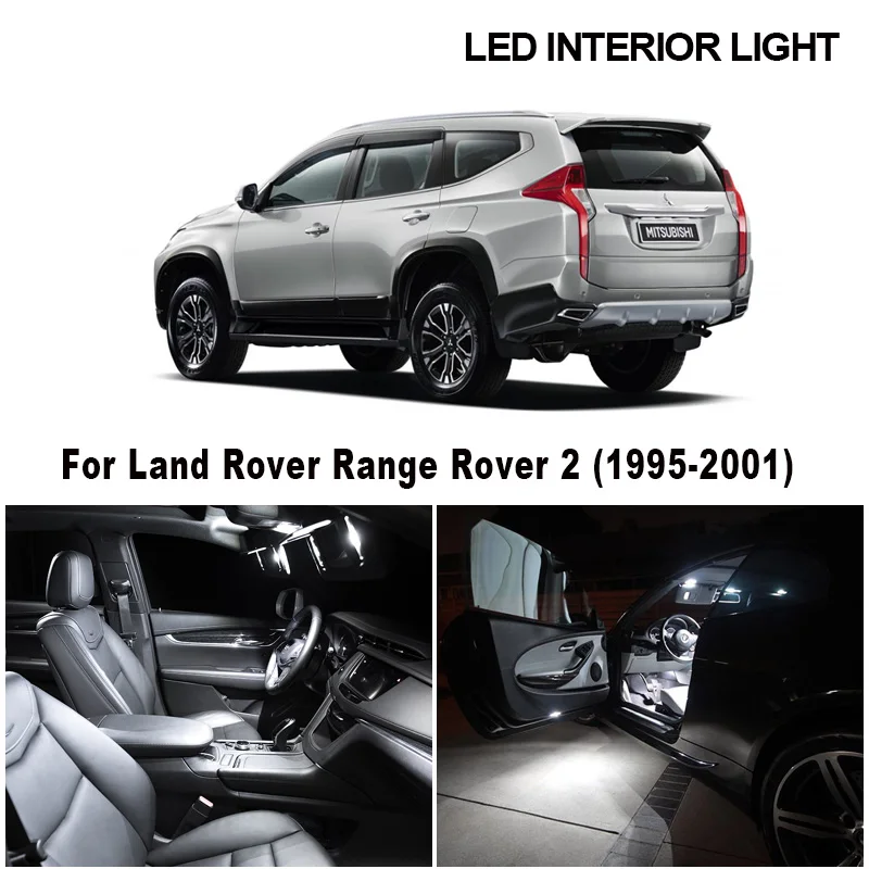 

18 шт. Canbus Белый номерной знак лампы интерьерные лампы светодиодный Купол Карта светильник на крыше комплект для Land Rover для Range Rover 2 (1995-2001)