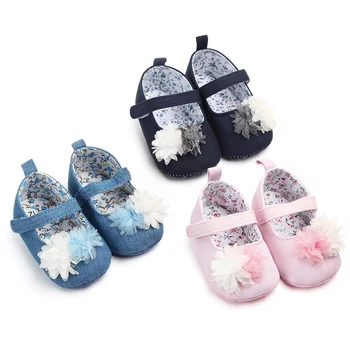 

2020 Flowers Princess Baby Shoes Soft Sole Baby Girl Shoes Anti-Slip First Walker Baby Girl Shoes