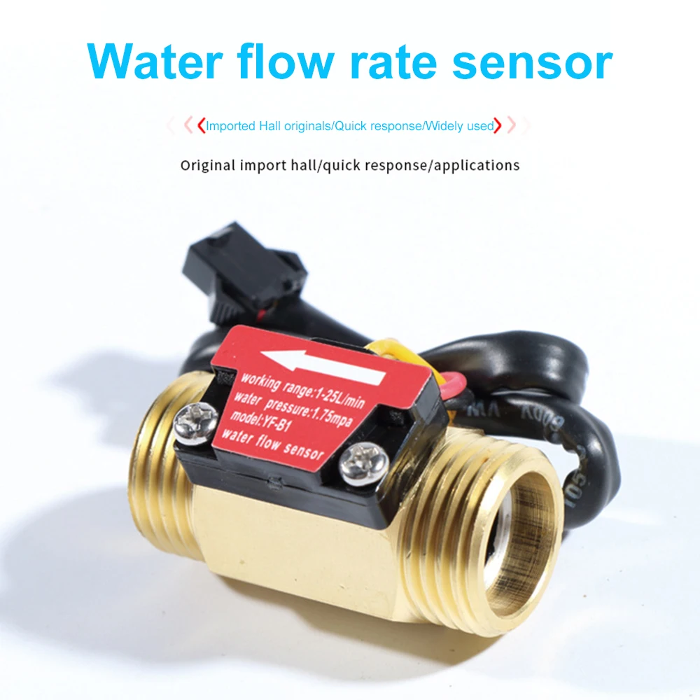 Flow Sensor G1/2'' Water Flow Hall Sensor Switch 1-25L/min Flow Meter Flowmeter 