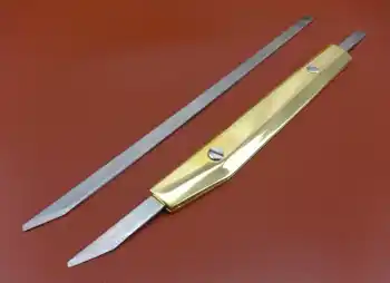 

1 Set Leather Craft Brass Handle Flat Cutting Cutter Knife Indispensable Tool Stamping Punch Chisel Edger Creaser Groover Skive