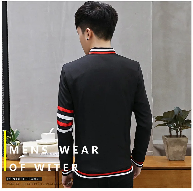 Повседневное пальто Для Мужчин's корейско-Стиль тренд Slim Fit Красивый Для мужчин снаружи одежда; сезон весна-осень; стиль Бейсбол форма тонкие Jac