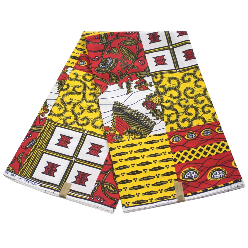 

2019 African Print Fabric 100% Cotton For Party Dress