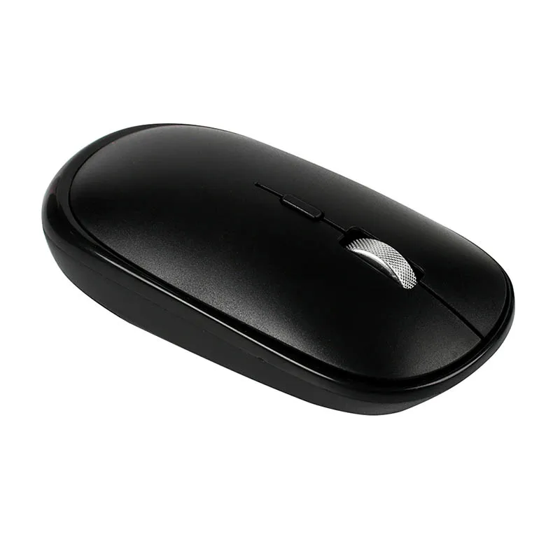 Беспроводная мышь с Bluetooth, двойной режим, беспроводная мышь для ПК, бесшумная эргономичная портативная мышь для ноутбука, Camputer, Mac, Windows - Цвет: Black