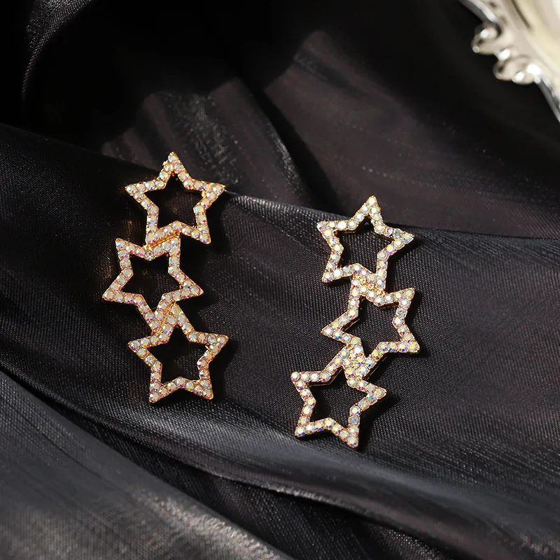 

Korean New Hollow Five-pointed Star Earrings Fashion Simple Personality Jewelry Wholesale