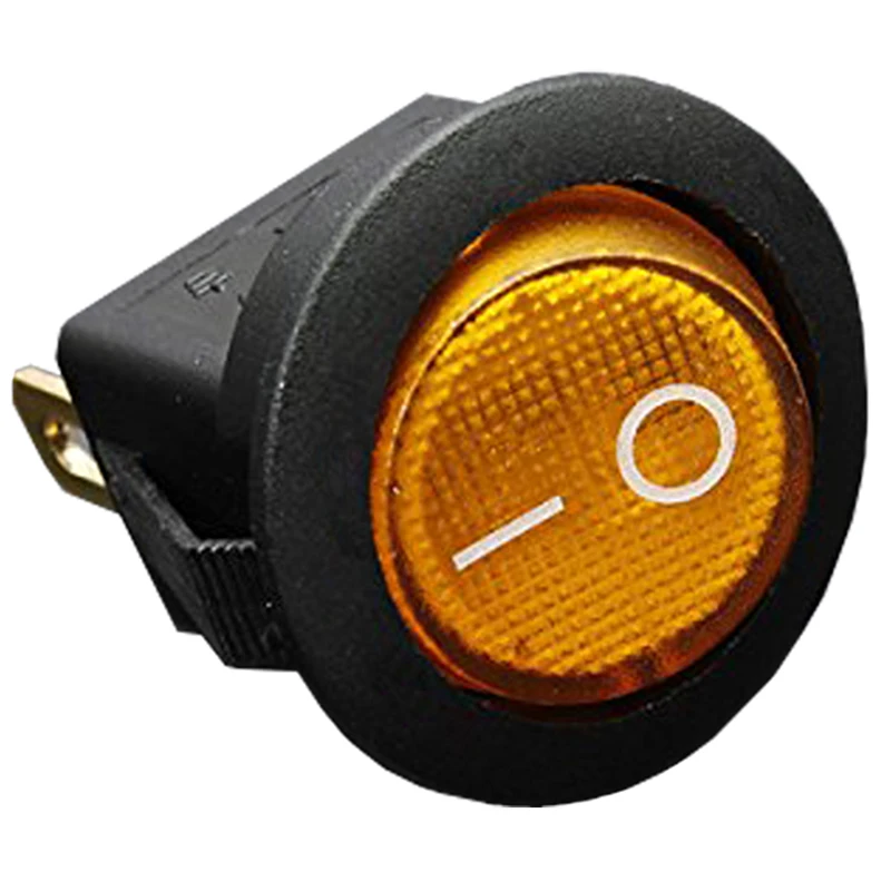 12V 16A светодиодный двухполюсный Кулисный Переключатель ВКЛ/ВЫКЛ SPST для Авто Мото лодки-желтый