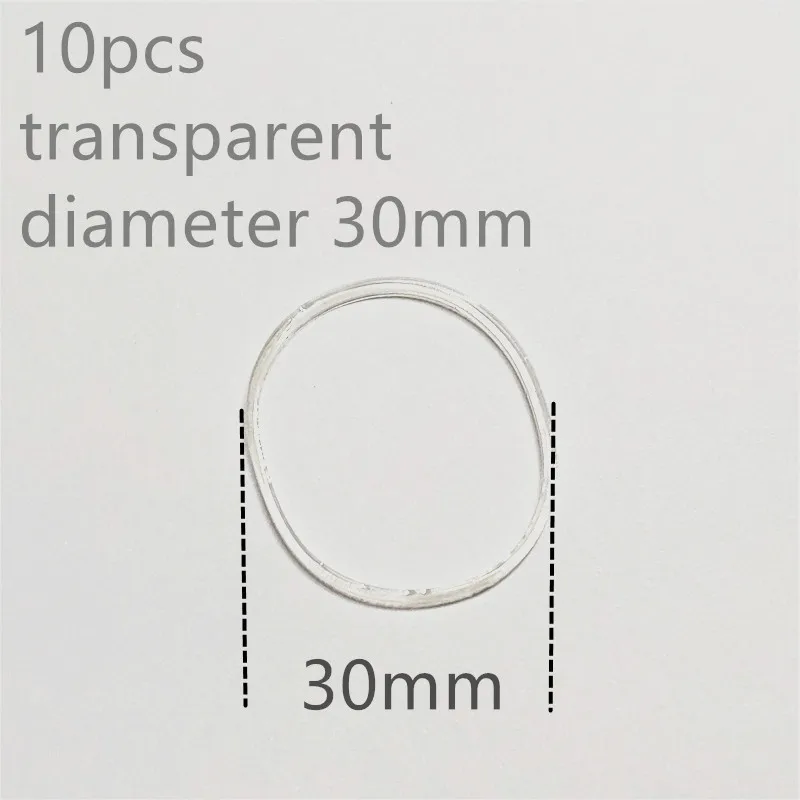 30mm transparent 16 видов 10 шт./компл. резинкой шкив коробки передач привода двигателя круглый Beslts игрушка «сделай сам» модуля двигателя автомобиля стрейч Droppshipping - Ширина: 30mm transparent
