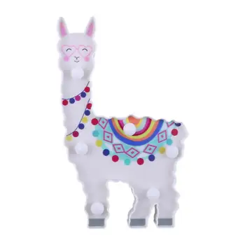 

1PC 6leds Decorative Hanging Night Lamp Light Alpaca Shape Cute Battery Powered Bedside Gift Path Desktop 30DC09