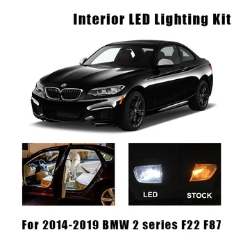 

13pcs White Error Free LED Interior Light Bulbs Kit Fit For BMW 2 series F22 F87 2014-2016 2017 2018 2019 Map Dome Cargo Lamp