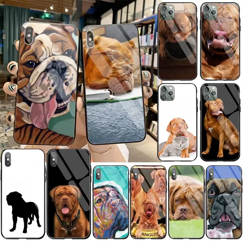 Dogue de Bordeaux dog Luxury Unique Design Phone Cover Tempered Glass For iPhone 11 Pro XR XS MAX 8 X 7 6S 6 Plus SE 2020 case | Мобильные