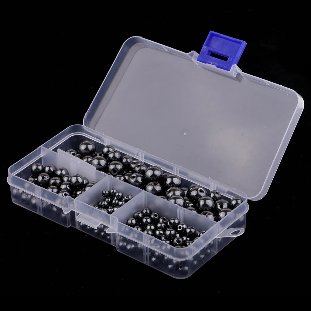 

A Box Of 300pcs Round Hematite Gemstone Beads For Jewelry Making 4/6/8/10mm
