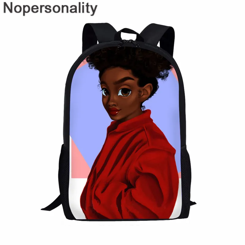 Nopersonality/Детский рюкзак, 3 шт./компл., для детей, черный, художественный, Африканский, для девочек, с принтом, книга, сумка для подростков, сумка через плечо, сумка - Цвет: Z5198C