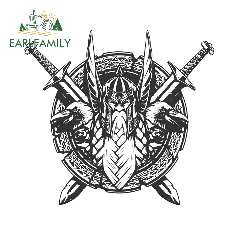 EARLFAMILY 13 см x 12 для Викинг один виниловые автомобильные наклейки чемодан