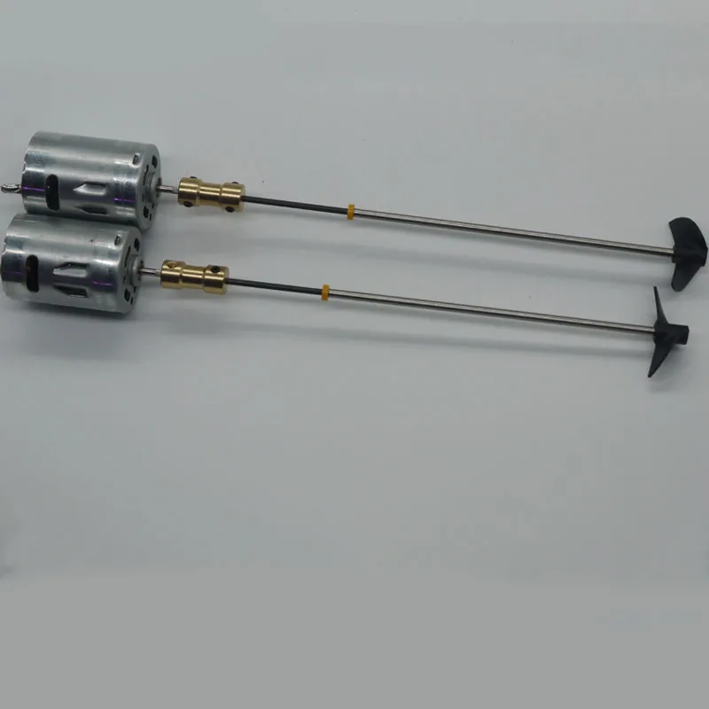 

1Set RC Boat Power Kit 380 Motor+Drive Shaft+30mm CW CCW Props+Coupling+Shaft Sleeve Assembly L220mm for Tug Bait Model