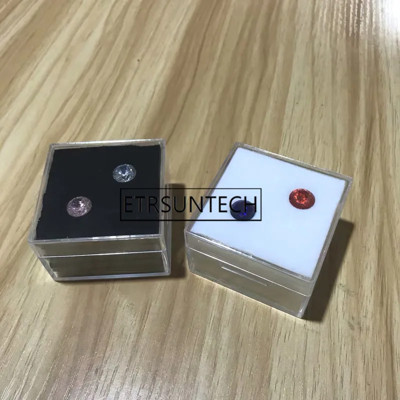 

120pcs Plastic Square Gem Box Gemstone Packaging Box Pendent Holder Earring Organizer Jewelry Gift Case