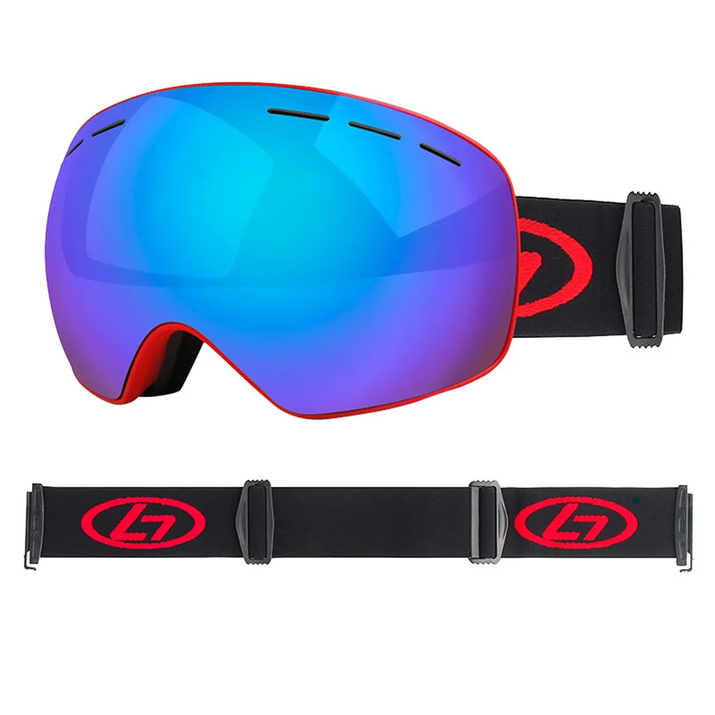 D4 Ski Goggles Double Anti-fog And Anti-uv Adult Spherical Double-layer Ski Goggles Ski Mask Glasses Skiing Men Women Snow Snowboar - Цвет: D4